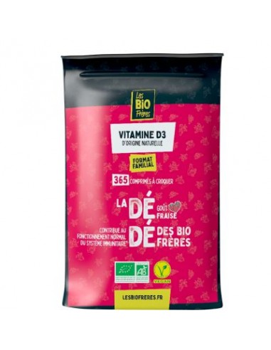 Dede Vitamine D3 Gout Fraise 365 Cp la livraison gratuite